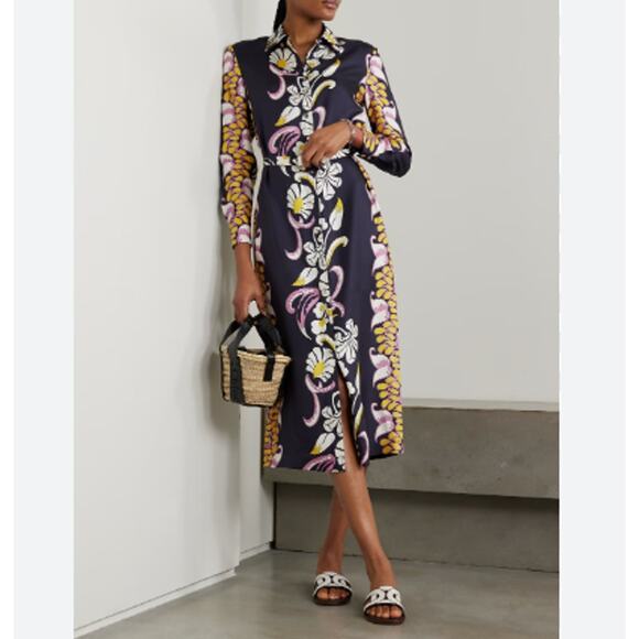 Tory Burch floral-print silk shirtdress - Picture 2 of 16